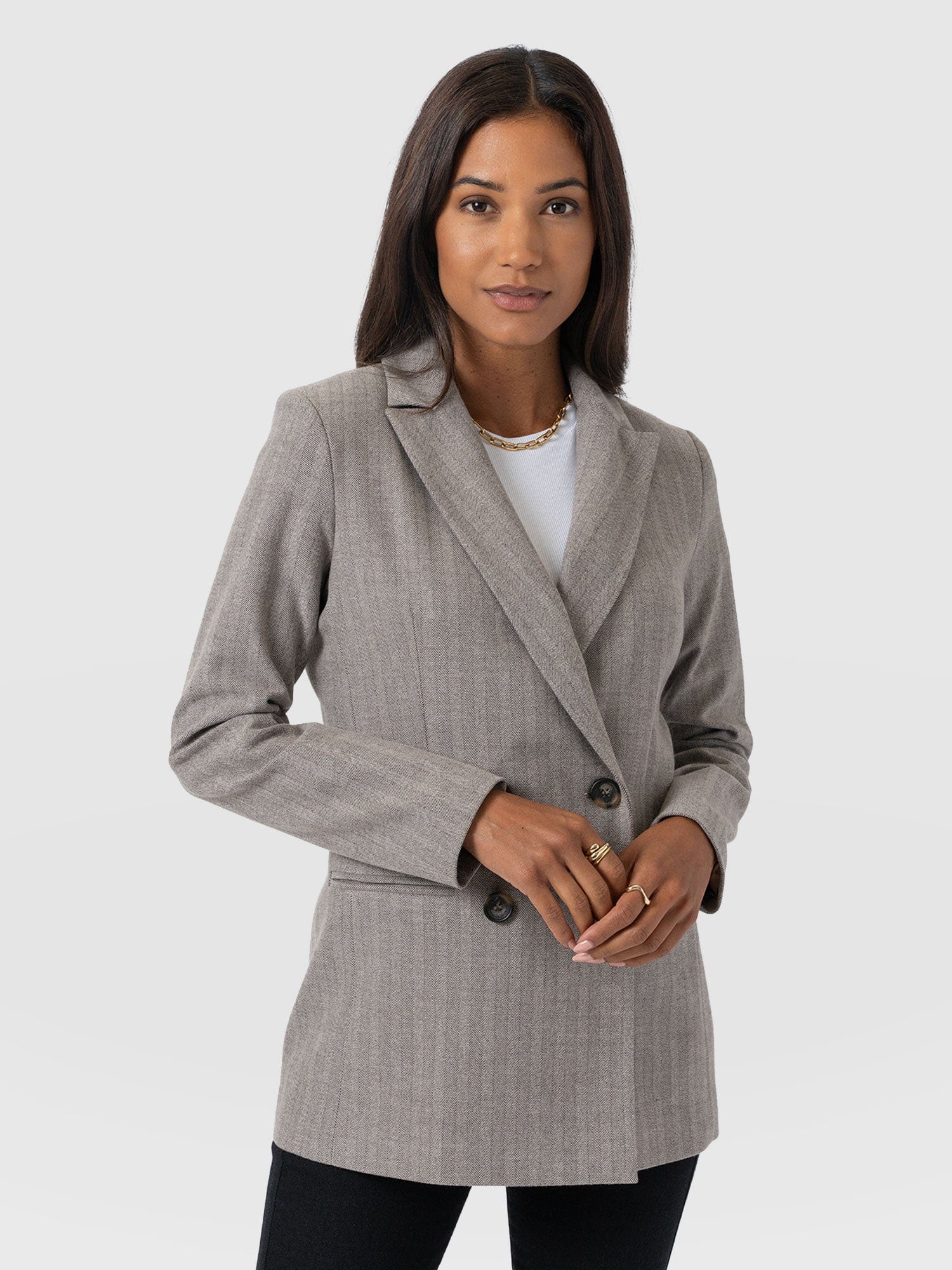 Cambridge Blazer - Brown Herringbone